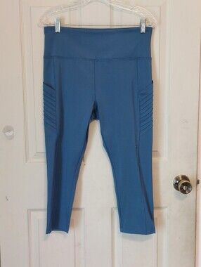 Absolutely Fit Blue Active Workwear Leggins Size L